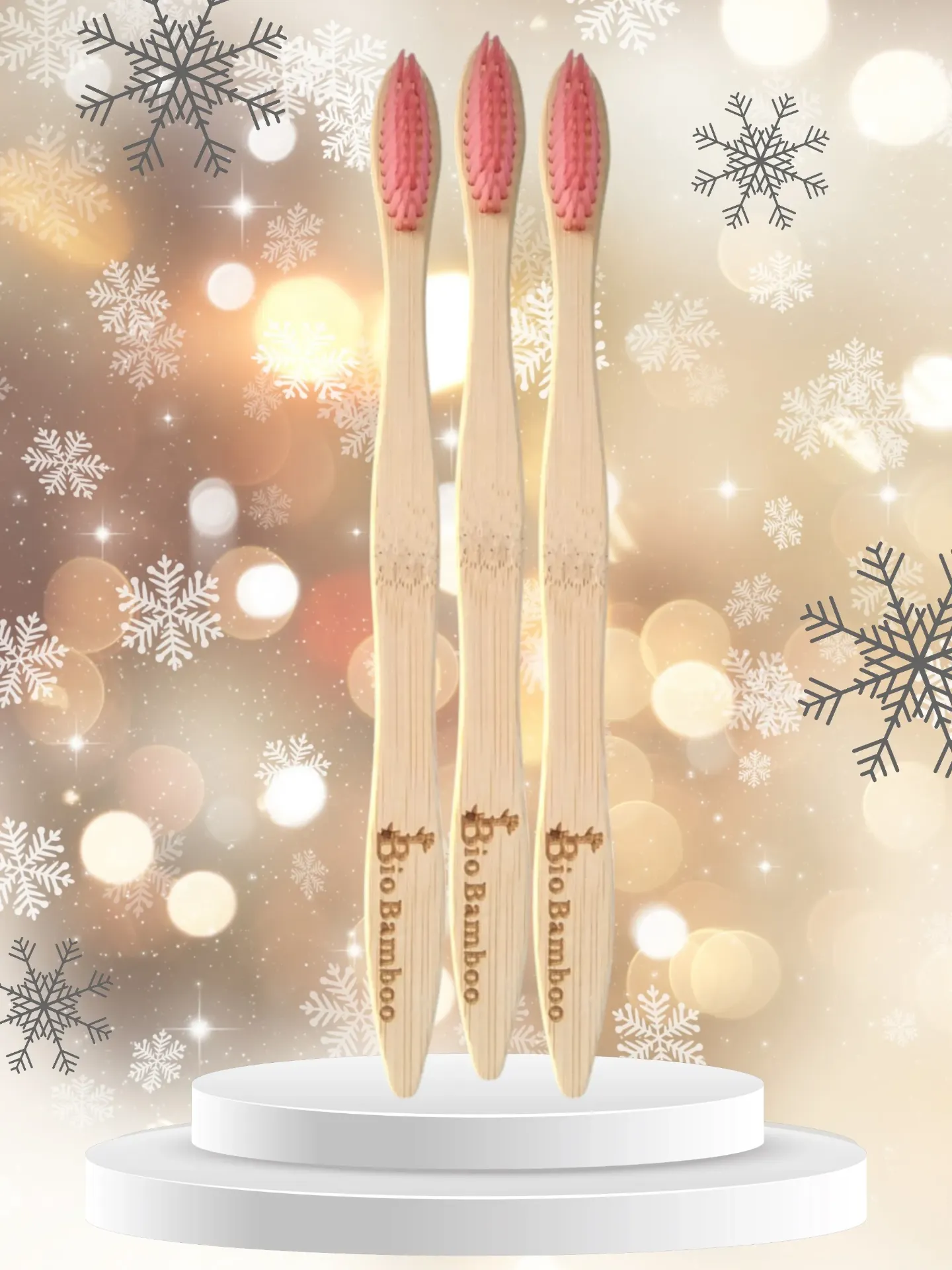 Pink Bristle Bamboo brush