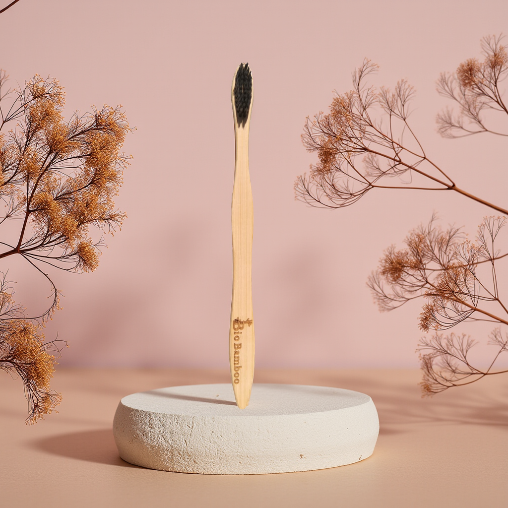 Flat Bristle Bamboo Brush